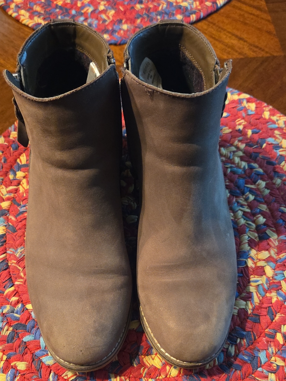 Blondo Women’s Brown Ankle Boots - Classic Suede Side Zip Up-Waterproof